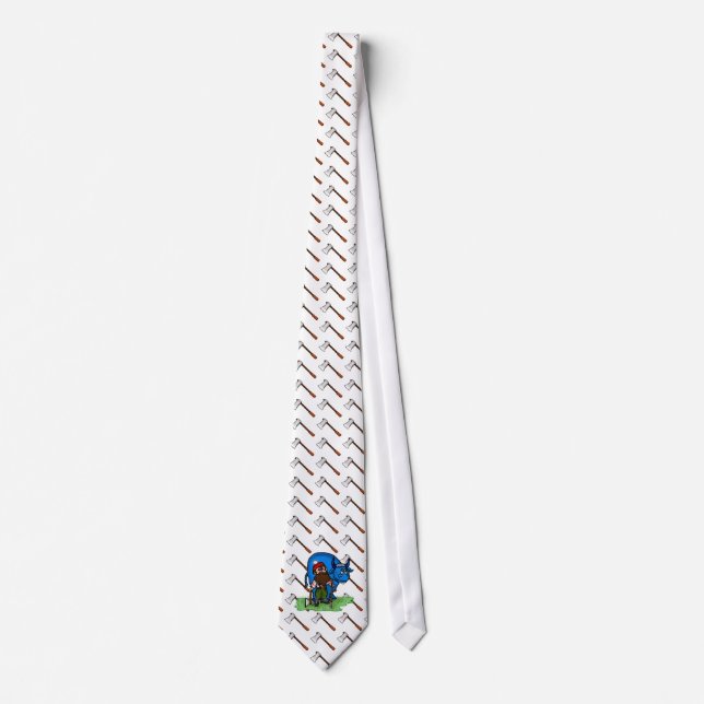 Paul Bunyan Necktie mit Axes Krawatte (Vorderseite)