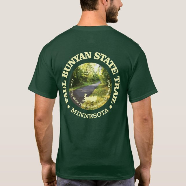 Paul Bunyan Staat Trail (Fahrrad c) T-Shirt (Rückseite)