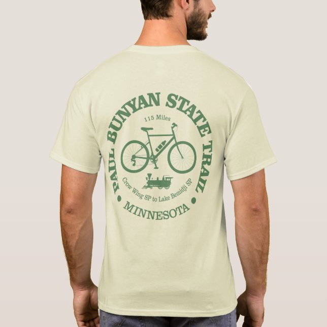 Paul Bunyan Trail (Radfahren) T-Shirt (Rückseite)