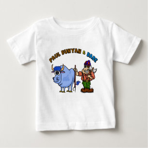 Paul Bunyan u. Baby der T - Shirt seine blauen