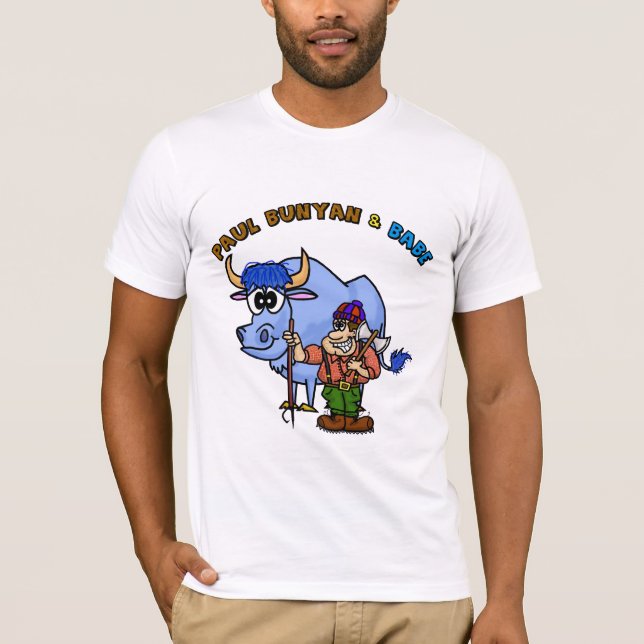 Paul Bunyan und Baby der blaue Ochsen-T - Shirt (Vorderseite)