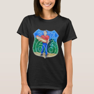 Paul Bunyon Hot Dog Mann auf Route 66 T-Shirt