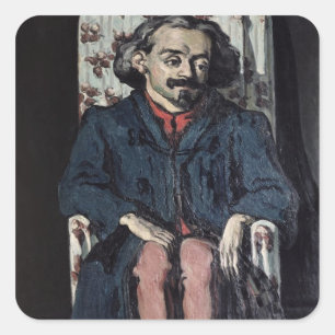 Paul Cezanne   Achilleus Emperaire c.1878 Quadratischer Aufkleber