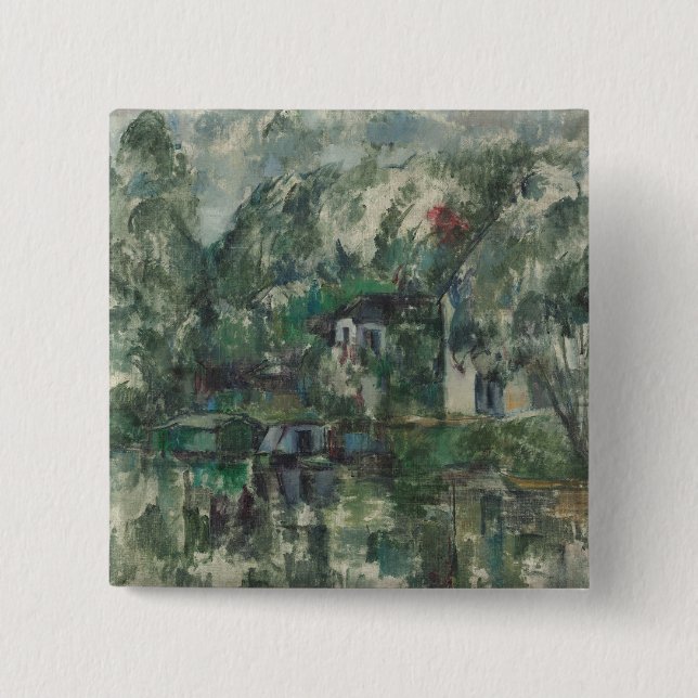 Paul Cezanne | am Rand des Wassers, C. 1890 (Öl O Button (Vorderseite)