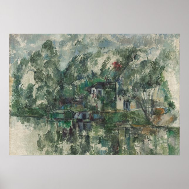 Paul Cezanne | Am Wasserrand, c. 1890 (Öl Poster (Vorne)