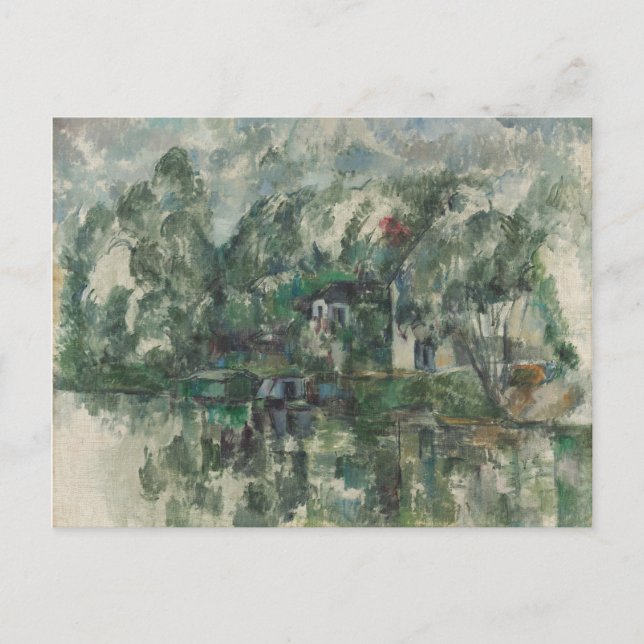 Paul Cezanne | Am Wasserrand, c. 1890 (Öl Postkarte (Vorderseite)