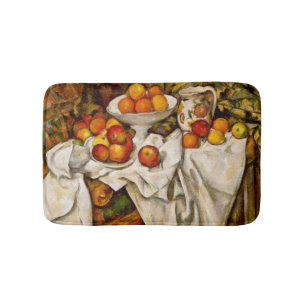 Paul Cezanne Äpfel Orangen Druck Impressionismus Badematte