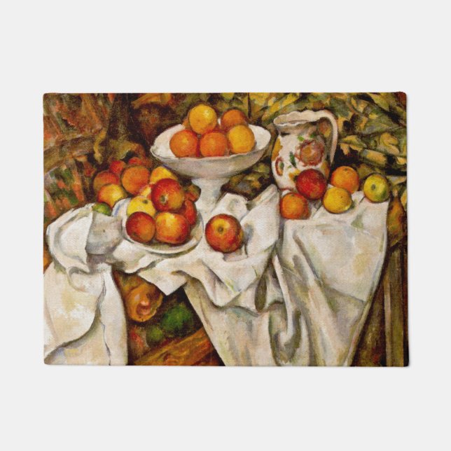 Paul Cezanne Apples Orange Impressionismus Fußmatte (Vorderseite)