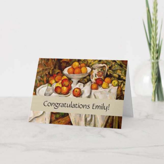 Paul Cezanne Apples Orange Impressionismus Karte (Vorderseite)