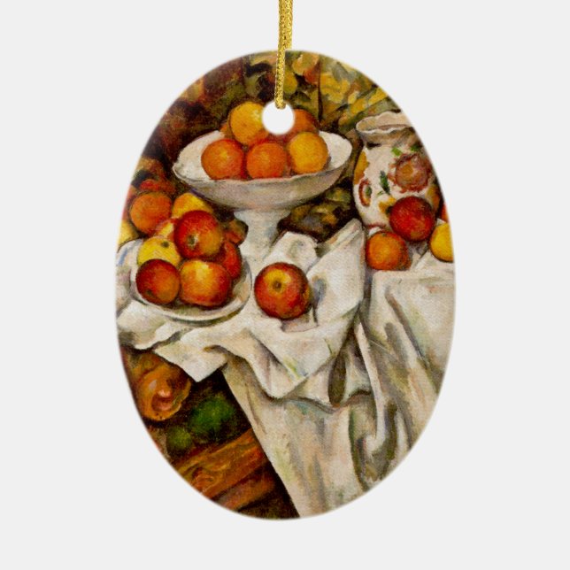 Paul Cezanne Apples Orange Impressionismus Keramikornament (Vorne)