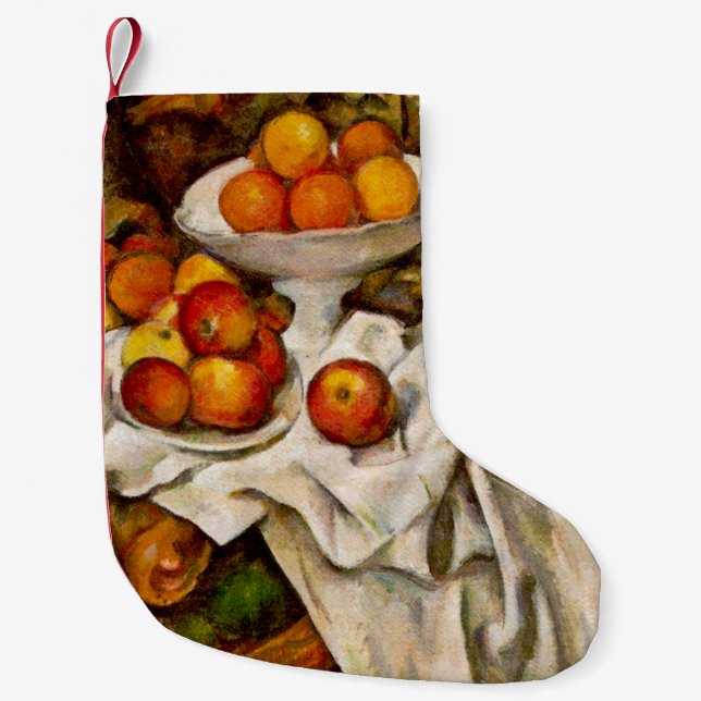 Paul Cezanne Apples Orange Impressionismus Kleiner Weihnachtsstrumpf (Vorderseite)