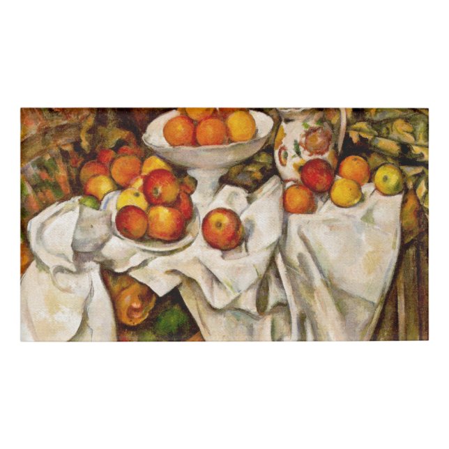 Paul Cezanne Apples Orange Impressionismus Namenschild (Vorderseite)