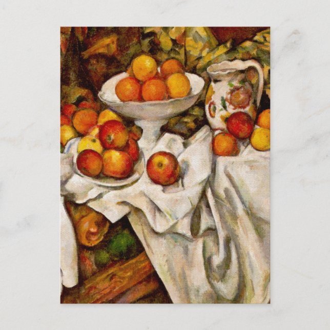 Paul Cezanne Apples Orange Impressionismus Postkarte (Vorderseite)