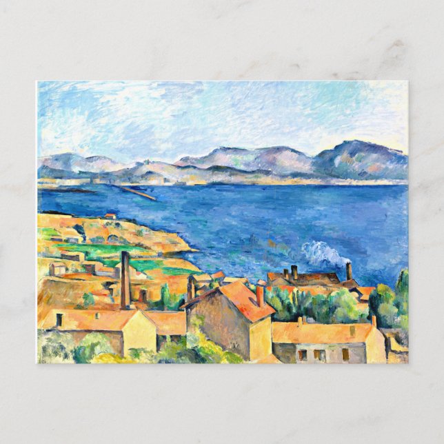 Paul Cezanne art, The Bay of Marseille Postcard Postkarte (Vorderseite)