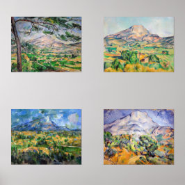 Paul Cezanne - Auswahl Mont Sainte-Victoire Bilderwand Sets