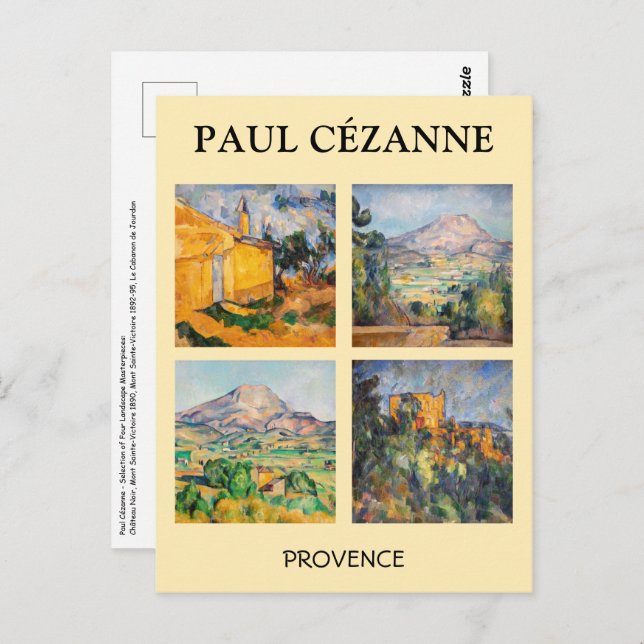 Paul Cezanne - Auswahl von landschaftlichen Meiste Postkarte (Vorne/Hinten)