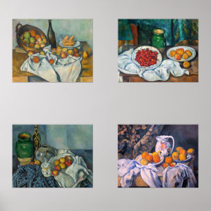 Paul Cezanne - Auswahl von Stillleben-Meisterwerke Bilderwand Sets