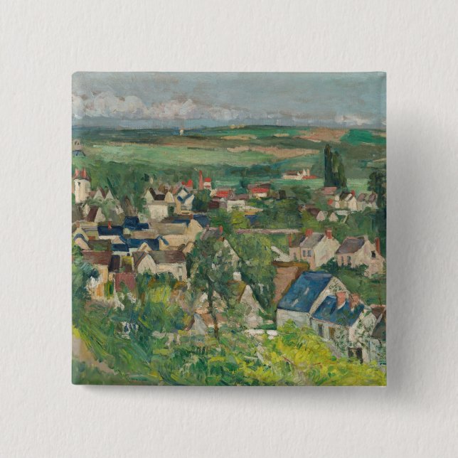 Paul Cezanne - Auvers, Panoramasicht Button (Vorderseite)