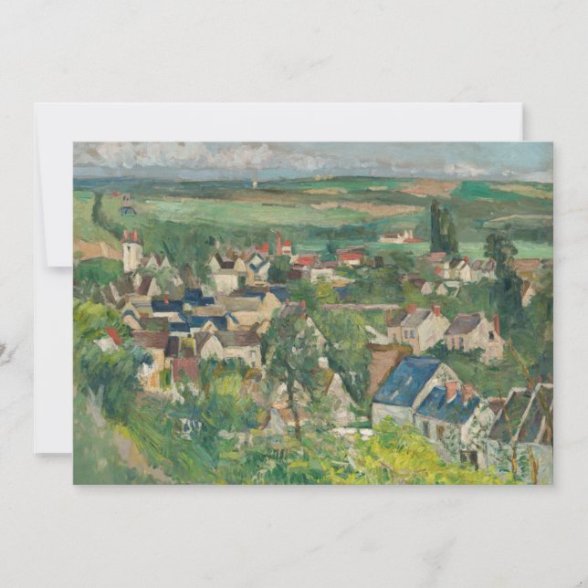 Paul Cezanne - Auvers, Panoramasicht Einladung (Vorderseite)
