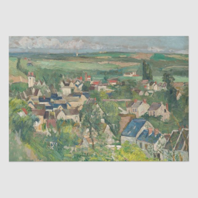 Paul Cezanne - Auvers, Panoramasicht Seidenpapier (Vorderseite)