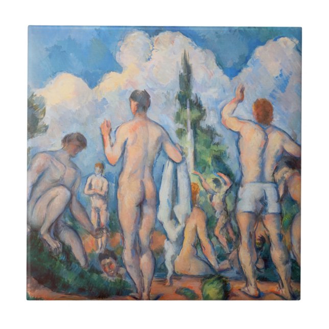 Paul Cezanne - Badende Fliese (Vorderseite)