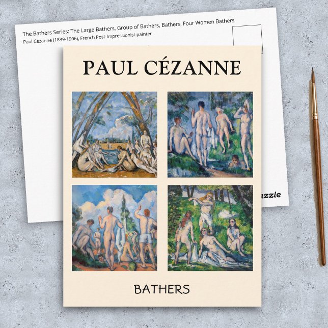 Paul Cezanne - Badende Meisterwerke Auswahl Postkarte (Von Creator hochgeladen)