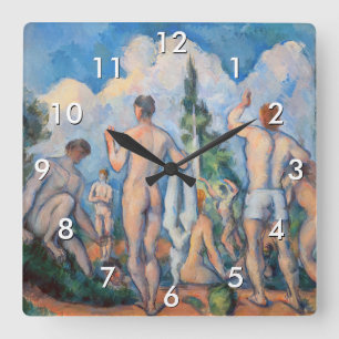 Paul Cezanne - Badende Quadratische Wanduhr