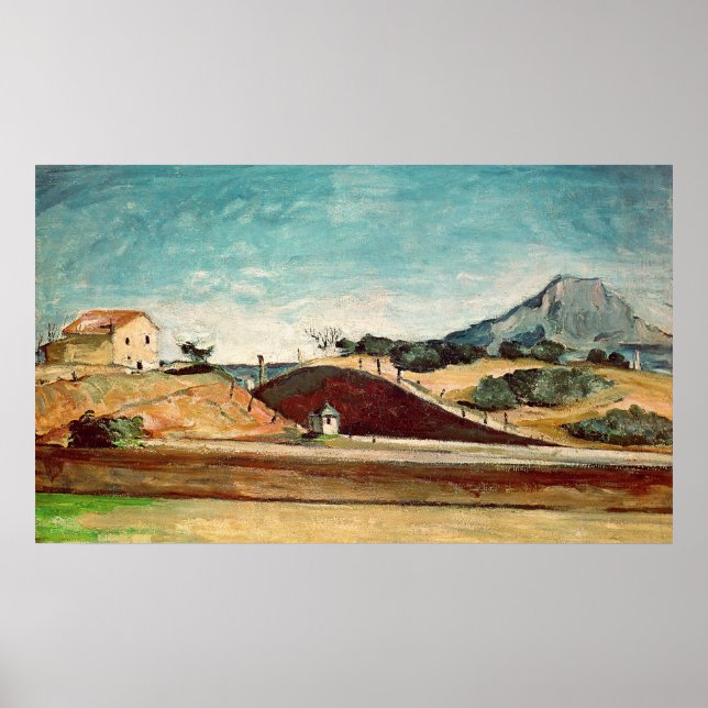 Paul Cezanne | Bahnschneiden, c.1870 Poster (Vorne)