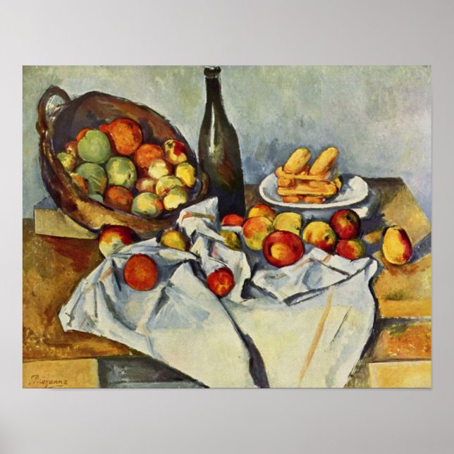 Paul Cezanne - "Basket of Apples Still Life Print" Poster (Vorne)