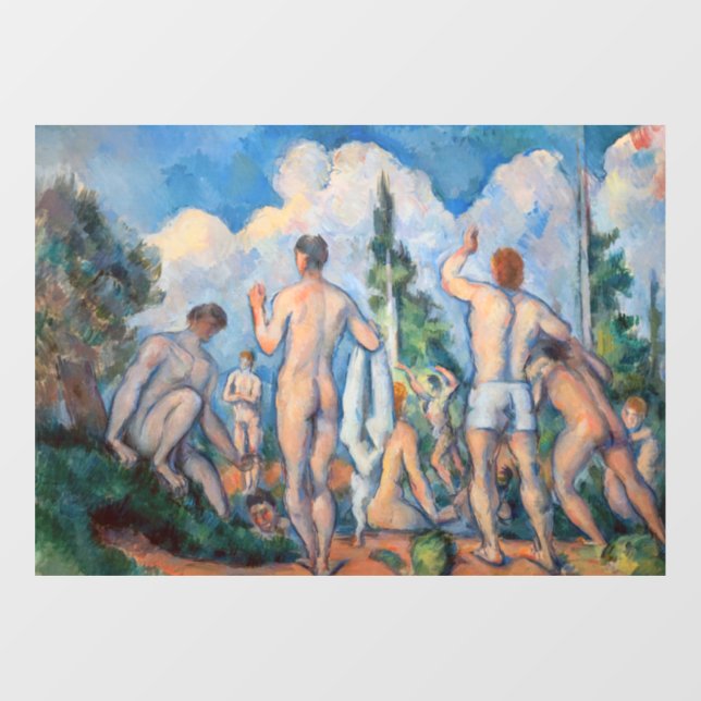 Paul Cezanne - Bathers Fensteraufkleber (Blatt)