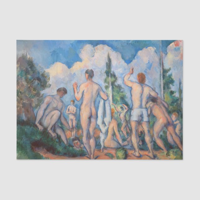 Paul Cezanne - Bathers Seidenpapier (Vorderseite)