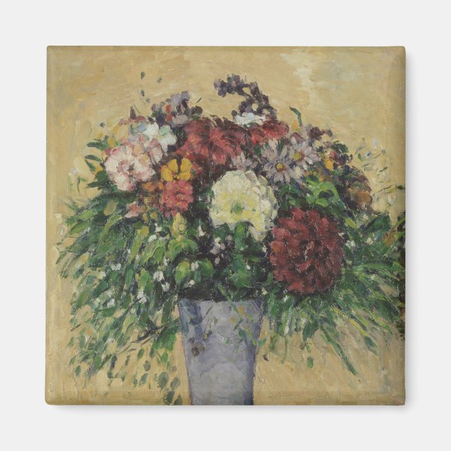 Paul Cezanne Bouquet of Flowers in a Vase, c.187 Magnet (Vorne)
