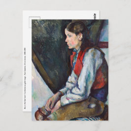 Paul Cezanne - Boy in the Red Vest Postcard Postkarte