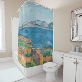 Paul Cezanne - Bucht von Marseille, von Estaque au Duschvorhang