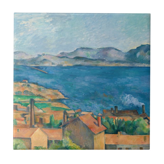 Paul Cezanne - Bucht von Marseille, von Estaque au Fliese (Vorderseite)