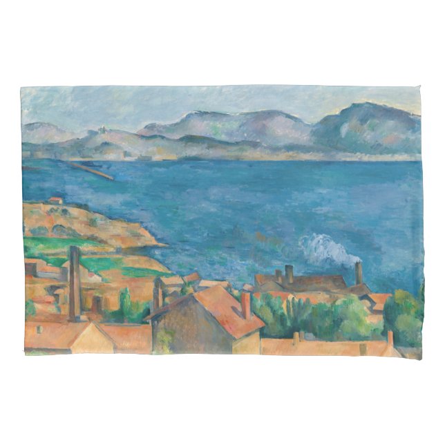 Paul Cezanne - Bucht von Marseille, von Estaque au Kissenbezug (Vorderseite)