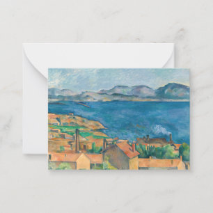 Paul Cezanne - Bucht von Marseille, von Estaque au Mitteilungskarte