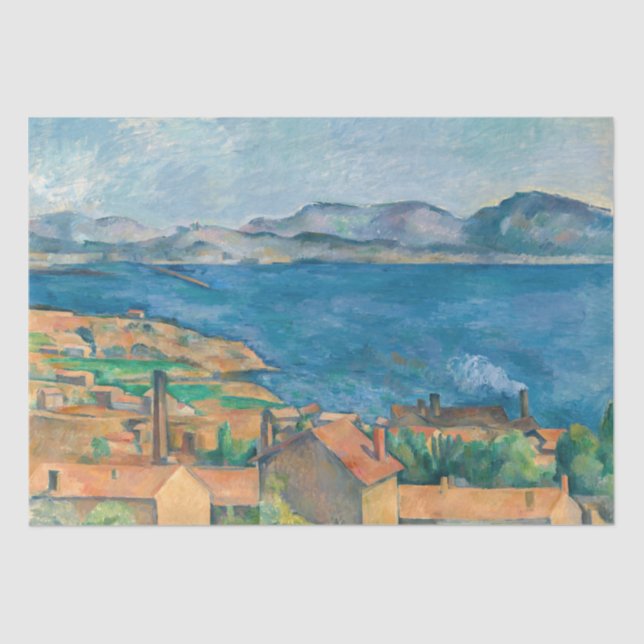 Paul Cezanne - Bucht von Marseille, von Estaque au Seidenpapier (Vorderseite)