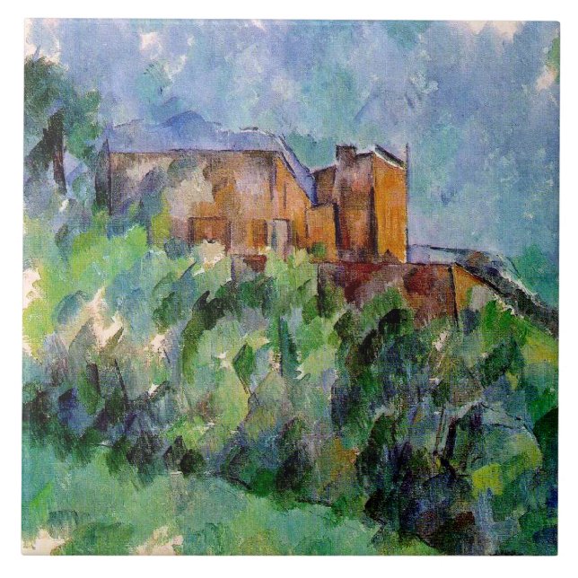 Paul Cezanne - Chateau Noir Fliese (Vorderseite)