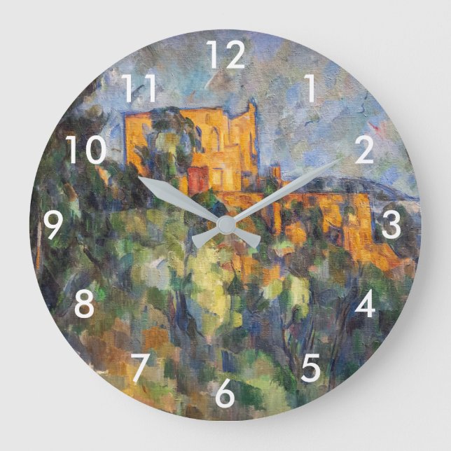 Paul Cezanne - Chateau Noir Große Wanduhr (Vorderseite)