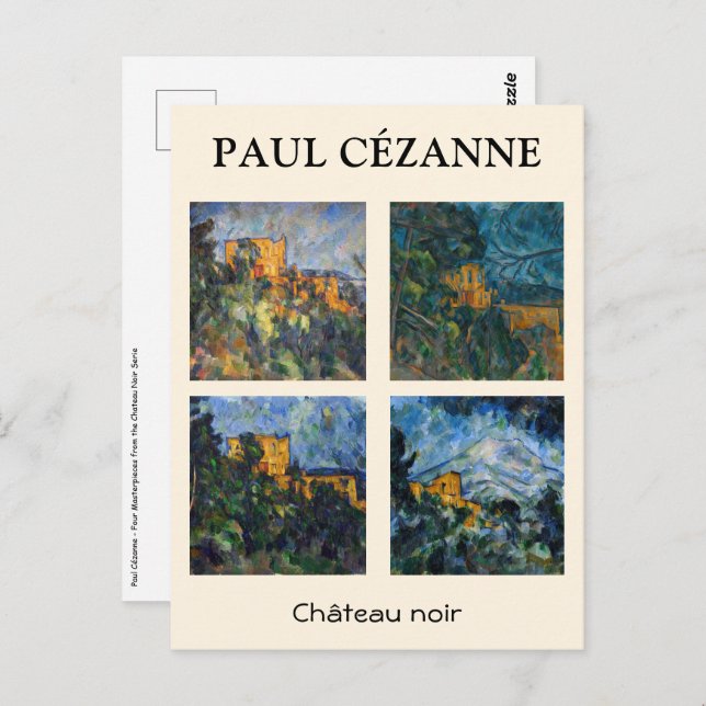 Paul Cezanne - Chateau Noir Masterpiece Selection Postkarte (Vorne/Hinten)