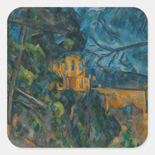 Paul Cezanne - Chateau Noir Poster Quadratischer Aufkleber