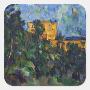 Paul Cezanne - Chateau Noir Quadratischer Aufkleber