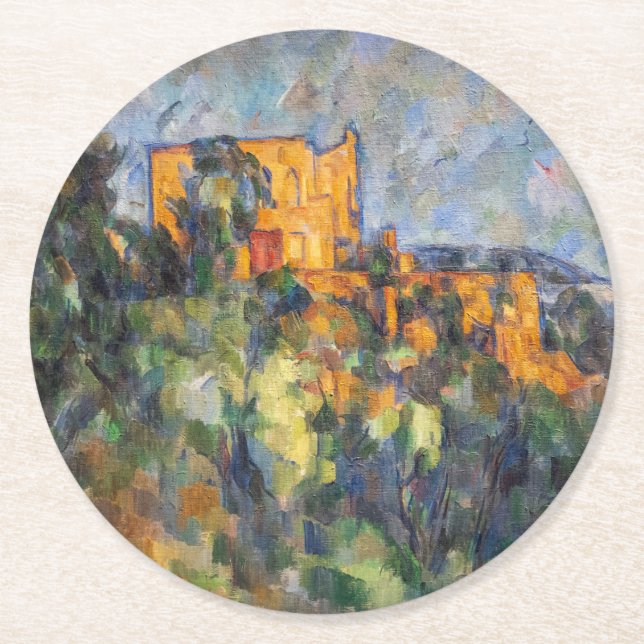 Paul Cezanne - Chateau Noir Runder Pappuntersetzer (Vorderseite)
