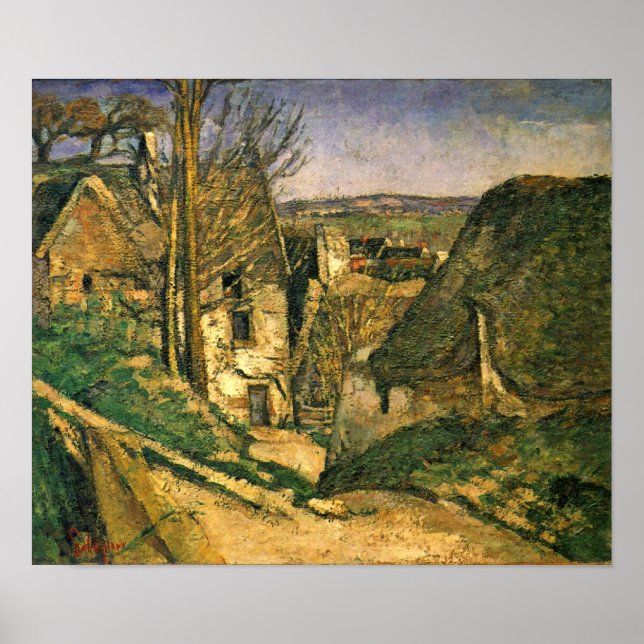 Paul Cezanne - Das Haus des hängenden Mannes Poster (Vorne)
