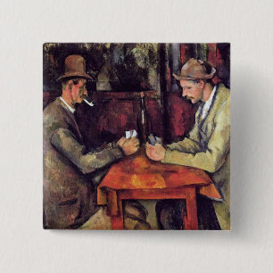 Paul Cezanne - Das Kartenspiel Kunstmalerei Button