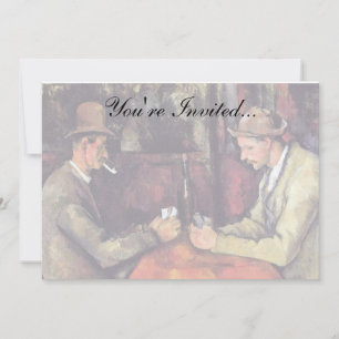 Paul Cezanne - Das Kartenspiel Kunstmalerei Einladung
