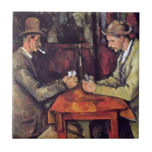 Paul Cezanne - Das Kartenspiel Kunstmalerei Fliese