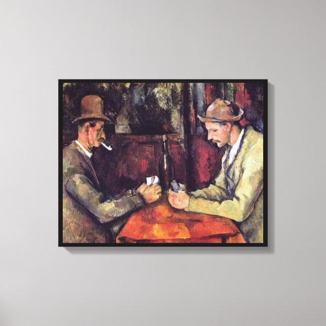 Paul Cezanne - Das Kartenspiel Kunstmalerei Leinwanddruck (Vorderseite)