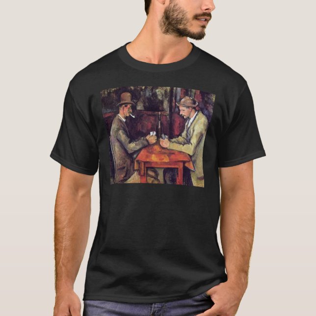 Paul Cezanne - Das Kartenspiel Kunstmalerei T-Shirt (Vorderseite)